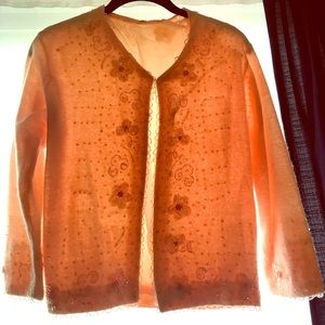 Vintage Soft Pink Cardigan Small